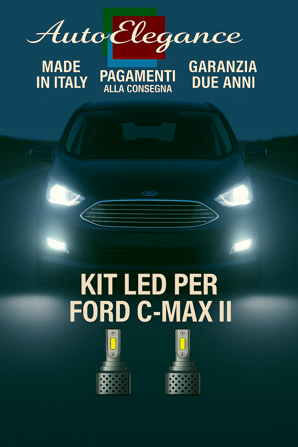 🔥KIT LED D3S 6000K BIANCO CANBUS – Anabbaglianti per Ford C-Max II🔥