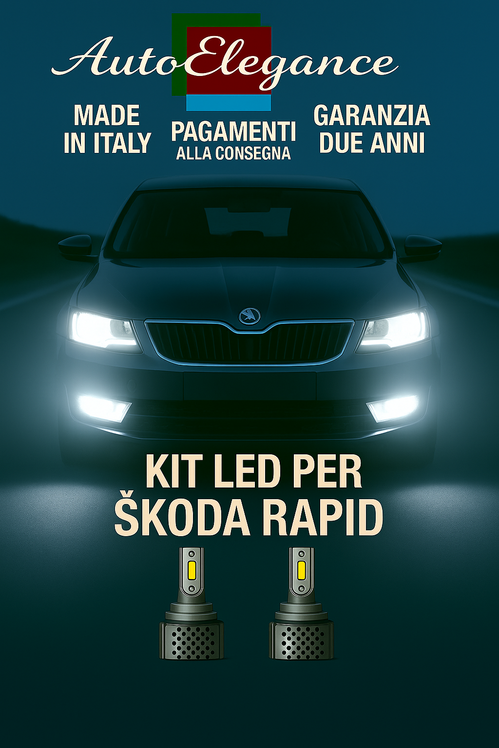 🔥KIT LED D3S 6000K BIANCO CANBUS – Anabbaglianti per Škoda Rapid🔥