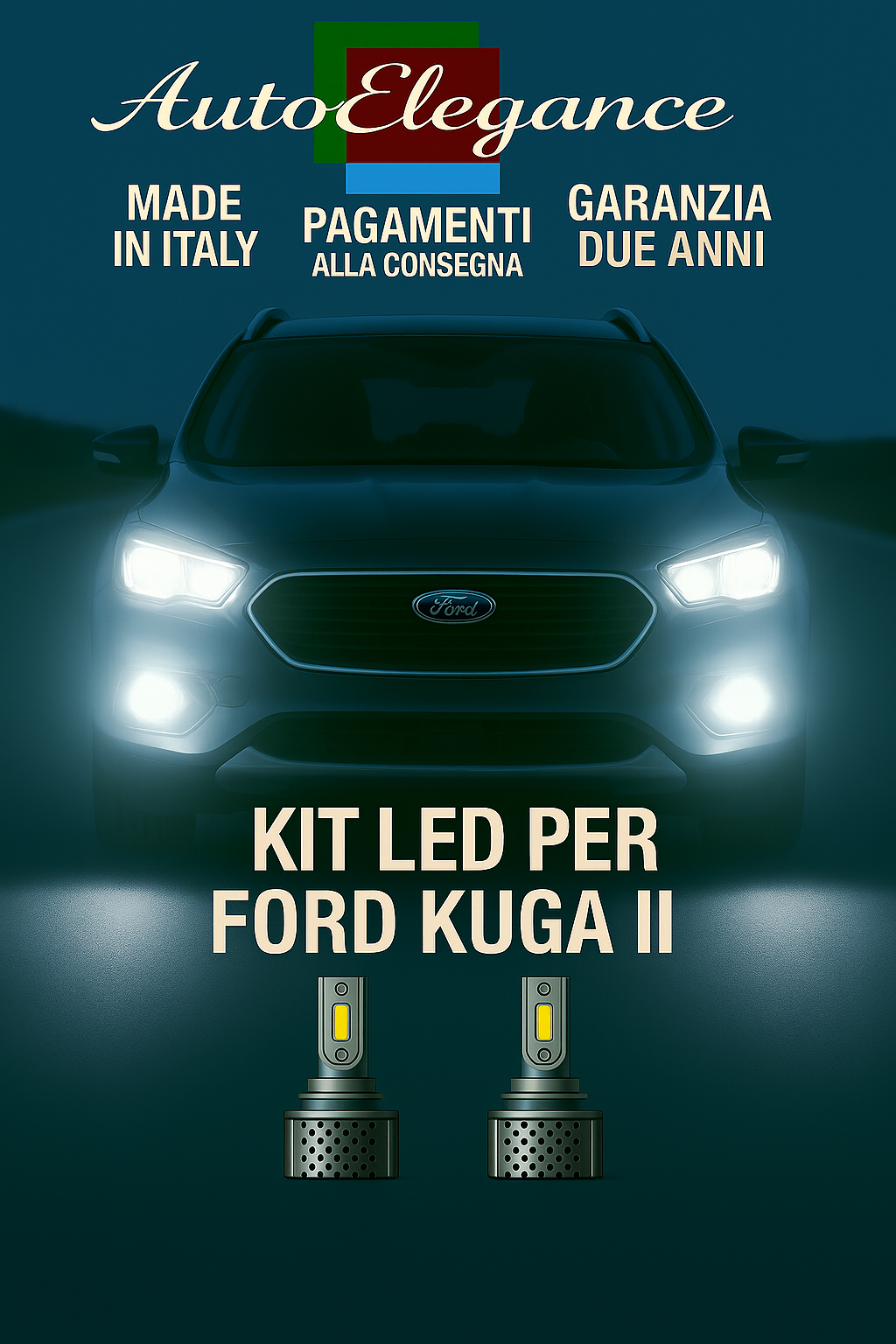 🔥KIT LED D3S 6000K BIANCO CANBUS – Anabbaglianti per Ford Kuga II🔥