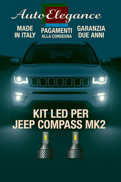 🔥KIT LED D3S 6000K BIANCO CANBUS – Anabbaglianti per Jeep Compass MK2🔥