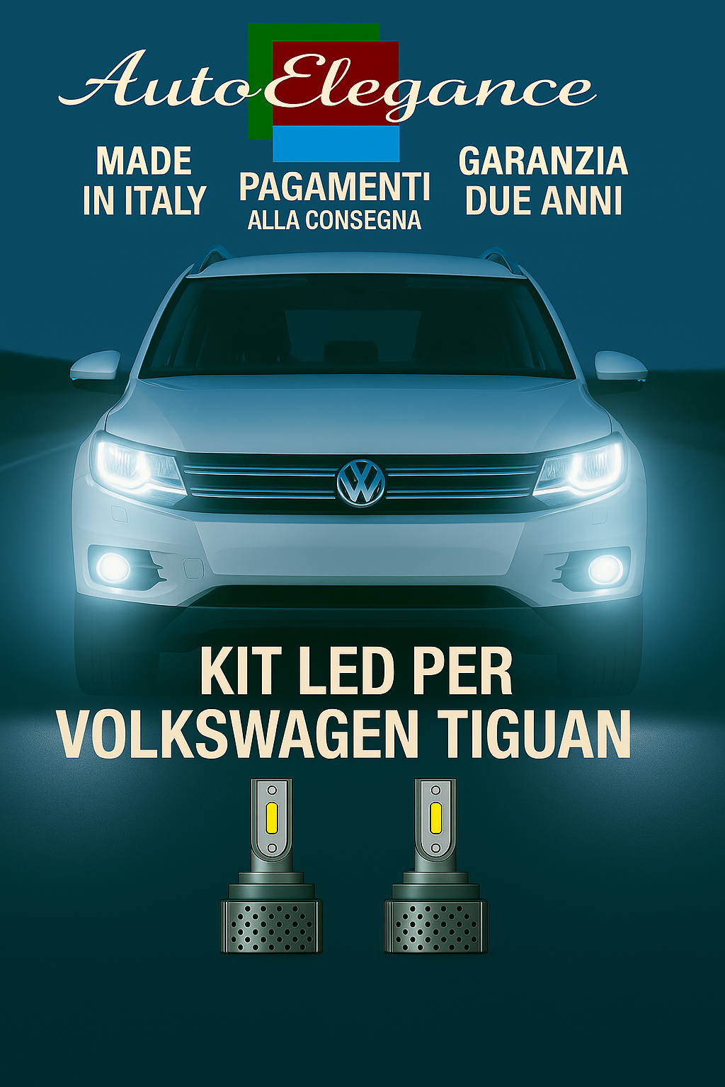 🔥KIT LED D3S 6000K BIANCO CANBUS – Anabbaglianti per Volkswagen Tiguan🔥