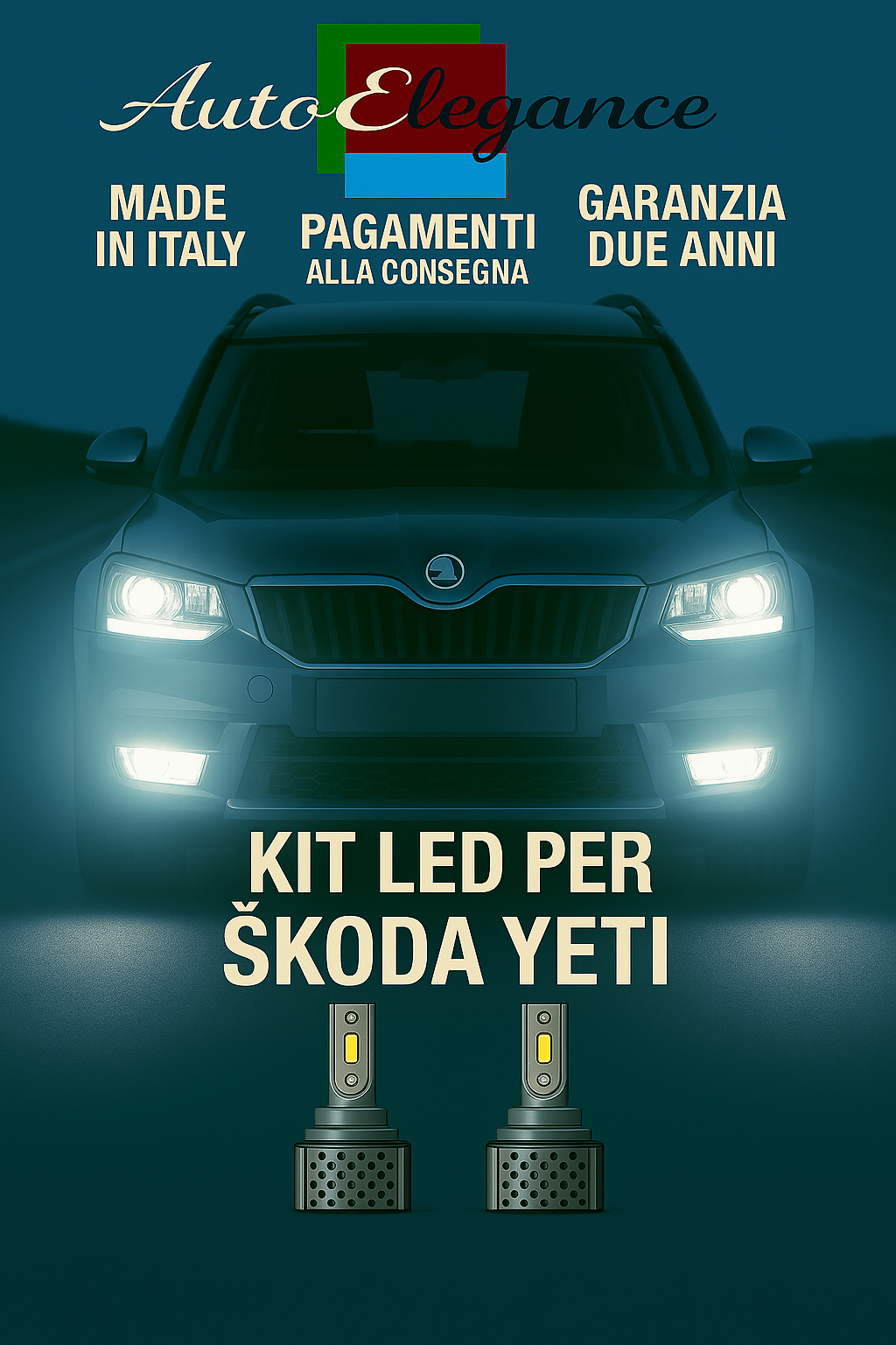 🔥KIT LED D3S 6000K BIANCO CANBUS – Anabbaglianti per Škoda Yeti🔥