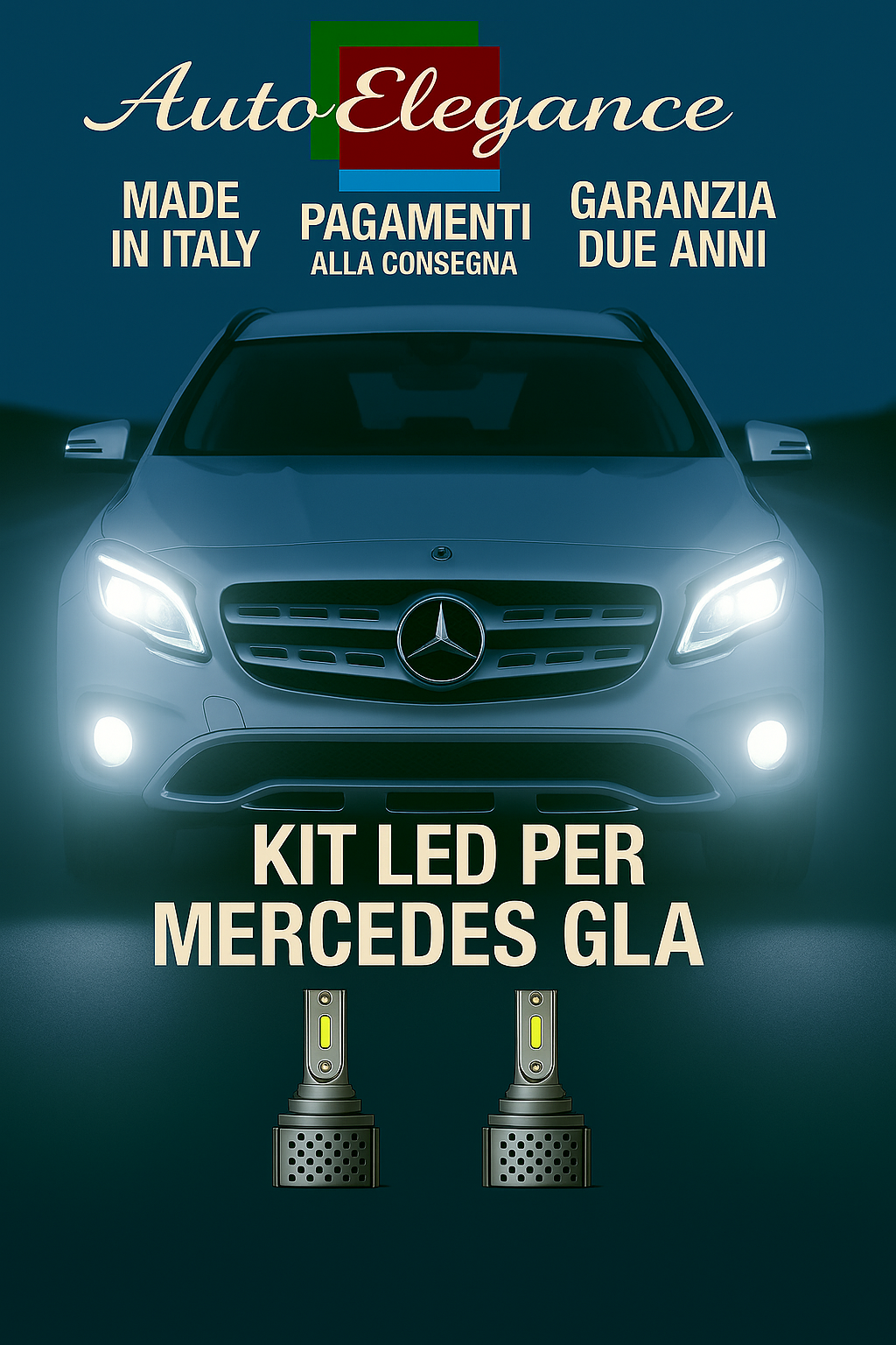 🔥KIT LED D3S 6000K BIANCO CANBUS – Anabbaglianti per Mercedes-Benz GLA🔥