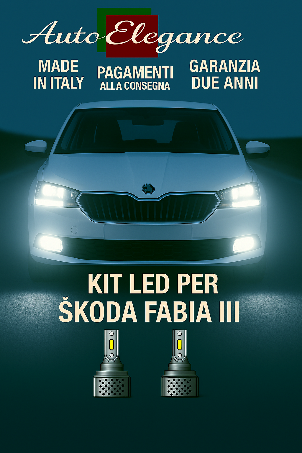 🔥KIT LED D3S 6000K BIANCO CANBUS – Anabbaglianti per Škoda Fabia III🔥
