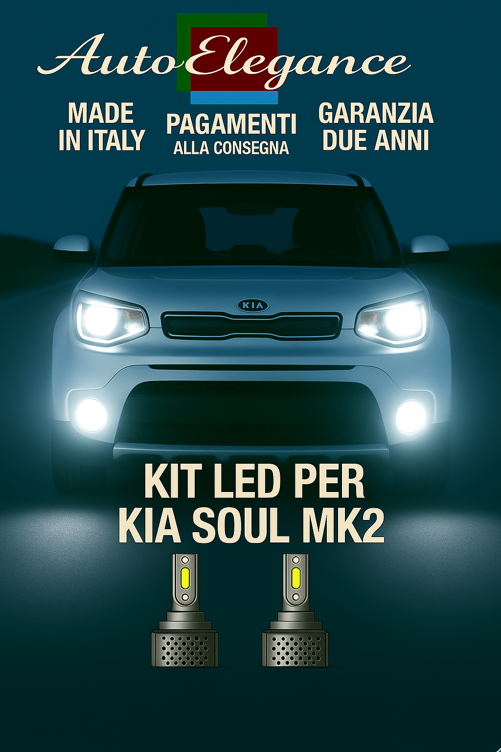 🔥KIT LED D3S 6000K BIANCO CANBUS – Anabbaglianti per Kia Soul II (MK2)🔥