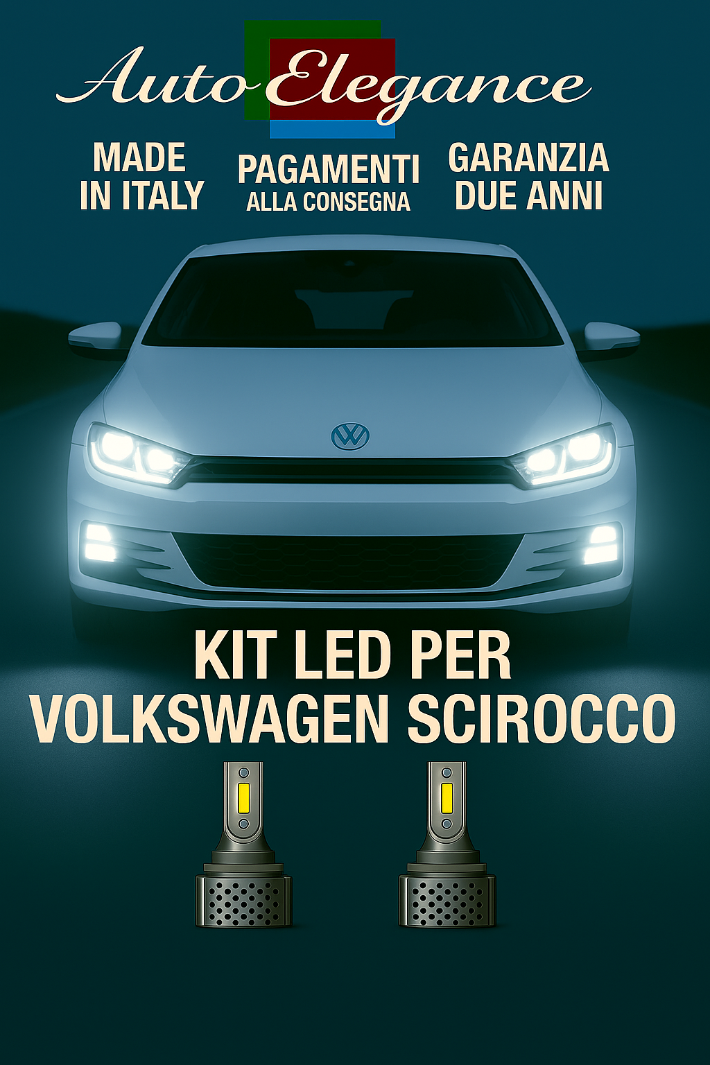 🔥KIT LED D3S 6000K BIANCO CANBUS – Anabbaglianti per Volkswagen Scirocco🔥