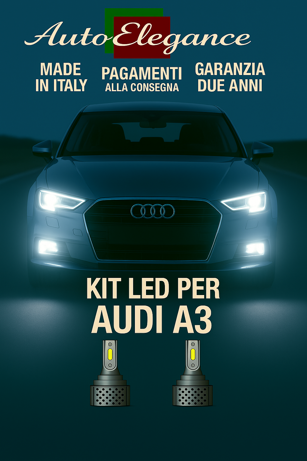 🔥KIT LED D3S 6000K BIANCO CANBUS – Anabbaglianti per Audi A3🔥