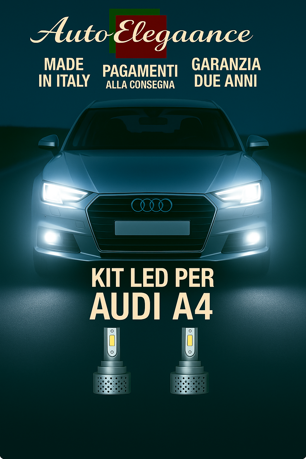 🔥KIT LED D3S 6000K BIANCO CANBUS – Anabbaglianti per Audi A4🔥