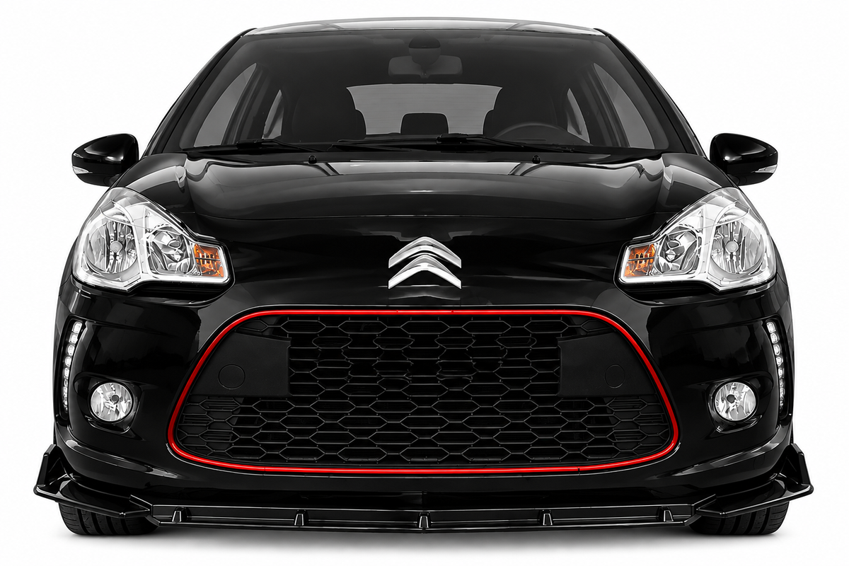 👉Spoiler Anteriore Stile Brabus adatto per Citroën DS3 10-16 Nero Lucido👈