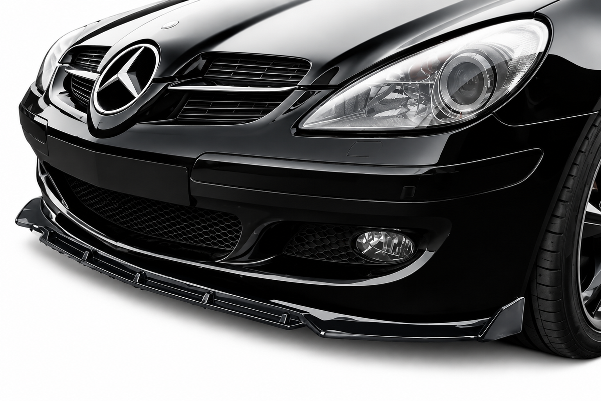 💕ART.0037 Splitter Anteriore Adatto per Mercedes SLK R171 Nero Lucido RS 3P 💕