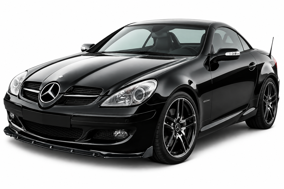 💕ART.0037 Splitter Anteriore Adatto per Mercedes SLK R171 Nero Lucido RS 3P 💕
