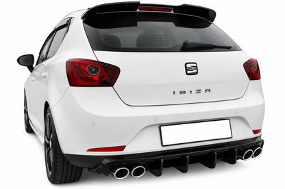 💕ART.0634 Diffusore Posteriore Adatto per Seat Ibiza 6J 08-16 ABS 4 Terminali💕