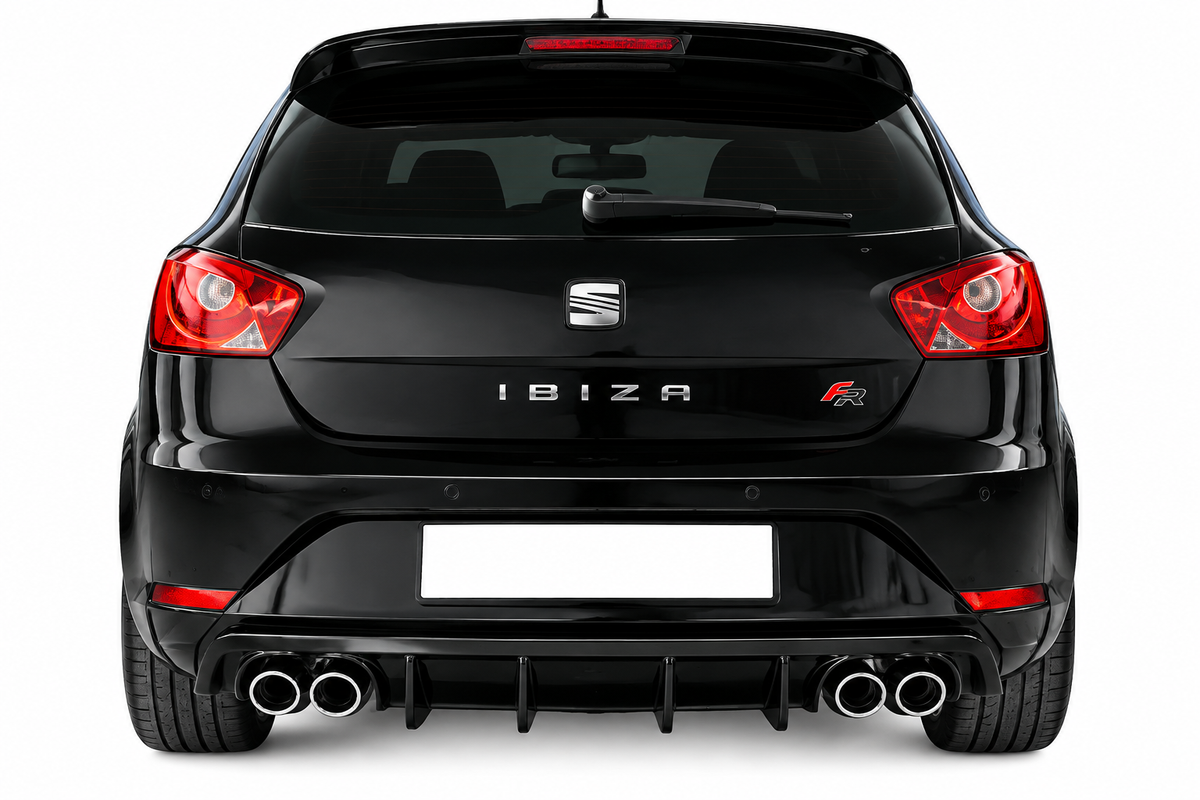 💕ART.0634 Diffusore Posteriore Adatto per Seat Ibiza 6J 08-16 ABS 4 Terminali💕