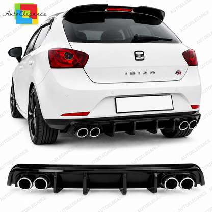 💕ART.0634 Diffusore Posteriore Adatto per Seat Ibiza 6J 08-16 ABS 4 Terminali💕