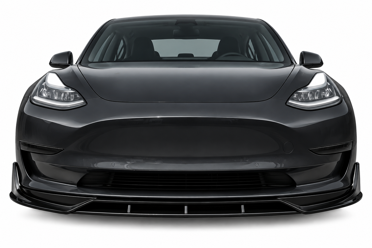 💕 Splitter Anteriore Adatto per Tesla Model 3 17-22 Piano Black Lip 💕