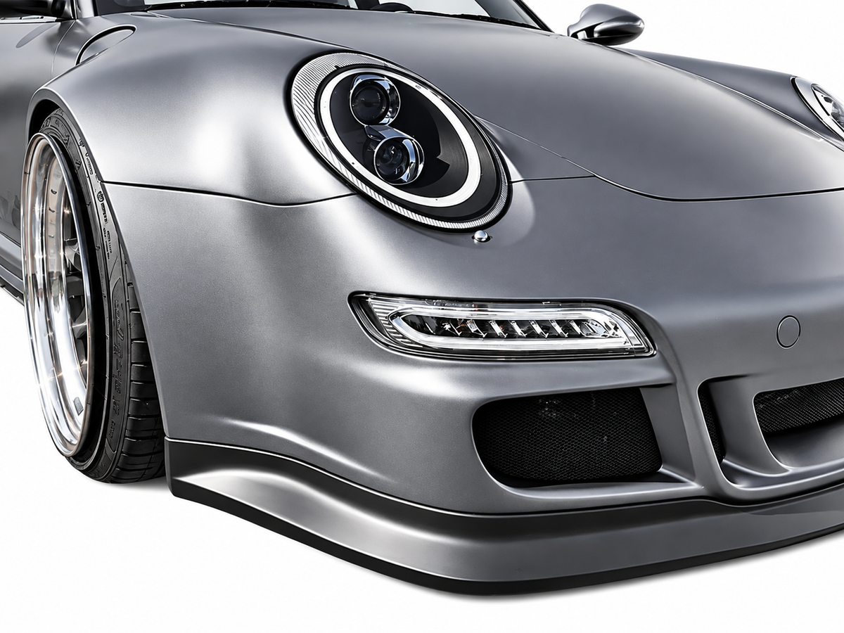 💕 Fari Anteriori Adatti per Porsche 911 997 04-09 Xenon LED Tube Light Neri 💕