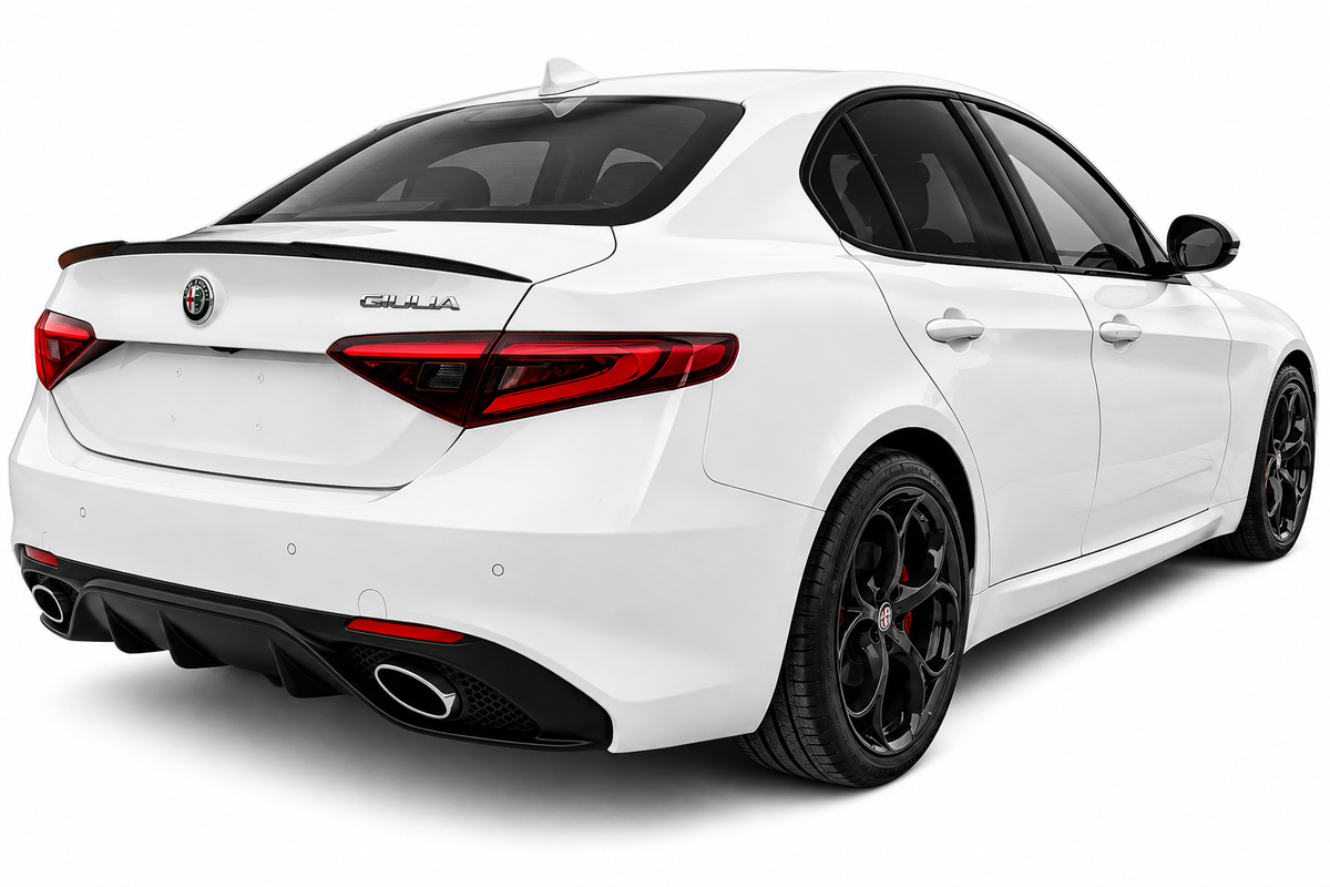 💕 Spoiler Baule Adatto per Alfa Romeo Giulia Veloce Carbon Look ABS 💕