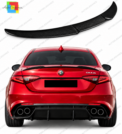 💕 Spoiler Baule Adatto per Alfa Romeo Giulia Veloce Carbon Look ABS 💕