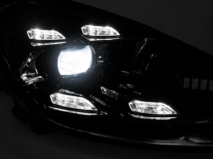 💕 Fari Anteriori Adatti per Porsche Cayenne 10-15 LED DRL Neri AFS 💕
