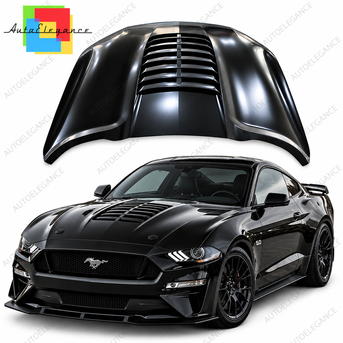 👉ART.10742 Cofano adatto per Ford Mustang Look GT500 18-22 Alluminio👈