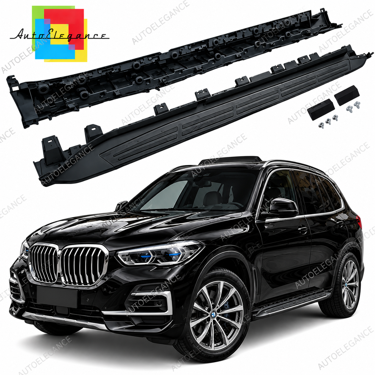 👉ART.10977 Pedane laterali BLACK EDITION stile OE per BMW X5 G05 2019-2023👈
