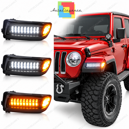 👉ART.10930 Fari LED Parafango Laterali Freccia per Jeep Wrangler JL Gladiator👈