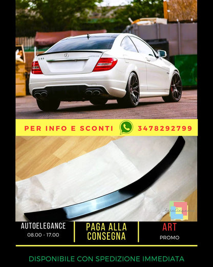🔥KIT Spoiler Nero Lucido Adatto Per Mercedes Classe C Coupé W204🔥
