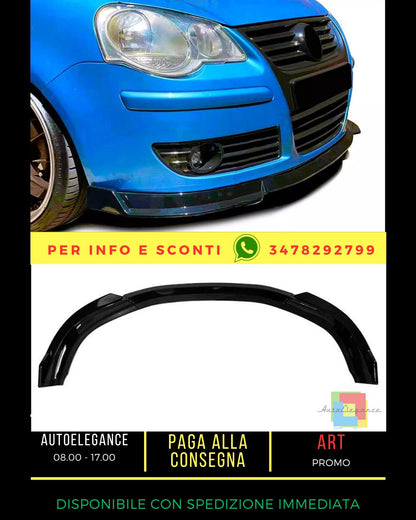 💙Glossy Black Splitter Kit Suitable For VW Polo MK4 9N3💙 