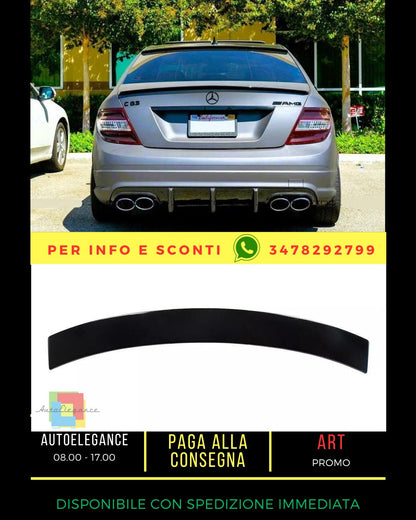😎Kit spoiler posteriore nero lucido adatto per Mercedes Classe C W204😎