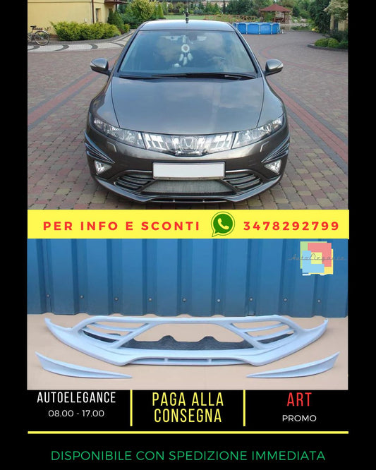 😍HONDA CIVIC (2006 - 2010) AGGIUNTA PARAURTI ANTERIORE + POSTERIORE😍