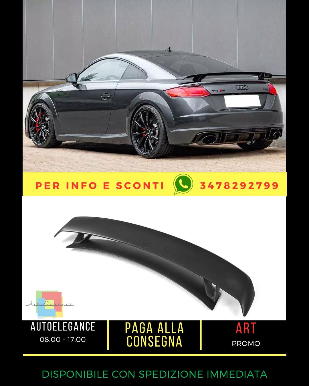 💥KIT SPOILER ADATTO PER AUDI TT 8S RS (dal 2014)💥