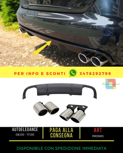 😍Diffusore Adatto per Audi A4 B9 8W Berlina Avant 16-18 Terminali di scaricO😍