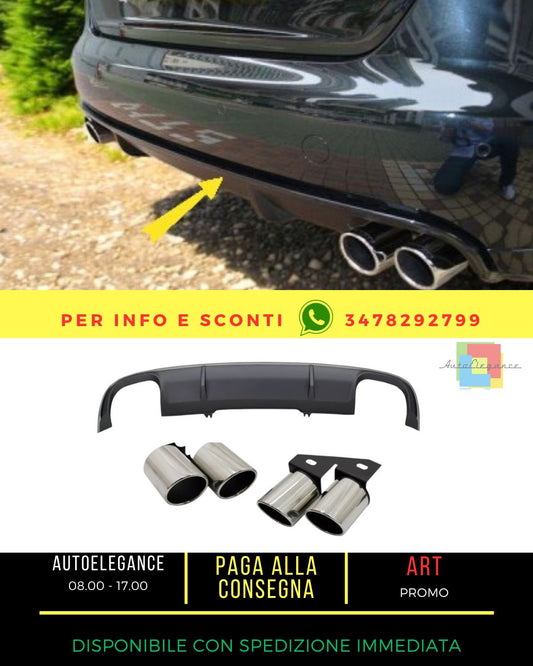 😍Diffusore Adatto per Audi A4 B9 8W Berlina Avant 16-18 Terminali di scaricO😍