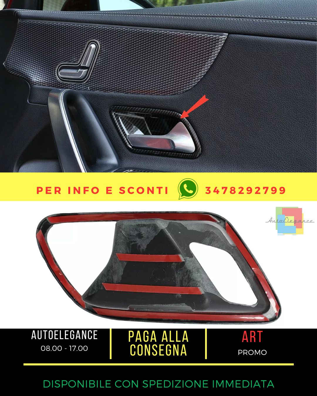 😍Interno Porta Copertina Ciotola per Mercedes Classe A W177 V177 18+ LHD😍