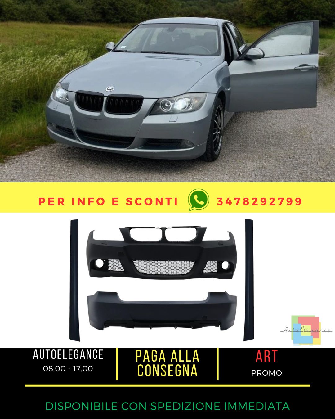 🤩Bodykit for BMW 3 Series E90 LCI 08-2011 M-Technik design bumper🤩