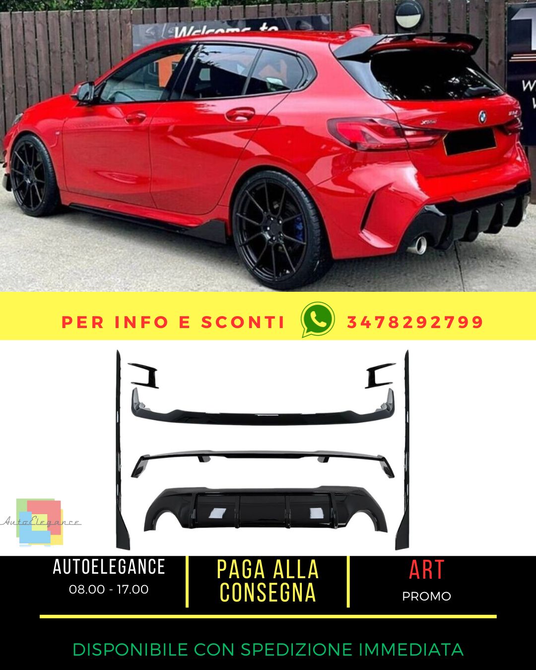 🤩Fendinebbia Copertine Lato griglie per Audi A3 8V 13-15 RS3 Design Nero🤩