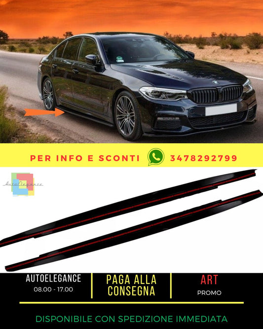 🤩Minigonne estensione per BMW Serie 5 G30 G31 17+ M5 Design Nero🤩