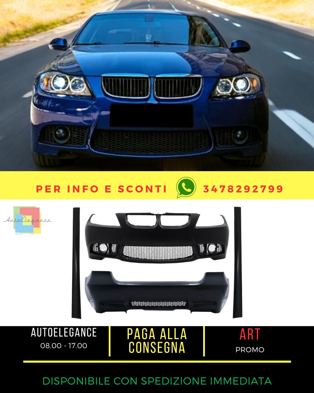 ✨Bodykit for BMW 3 Series E90 LCI 08-2011 M-Technik design bumper sill side✨