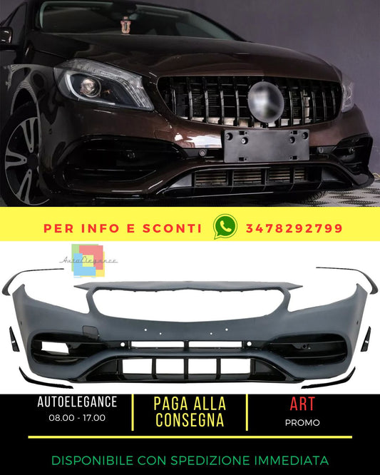 🤩Bumper for Mercedes A-Class W176 12-18 Grille A45 Design Facelift Look🤩