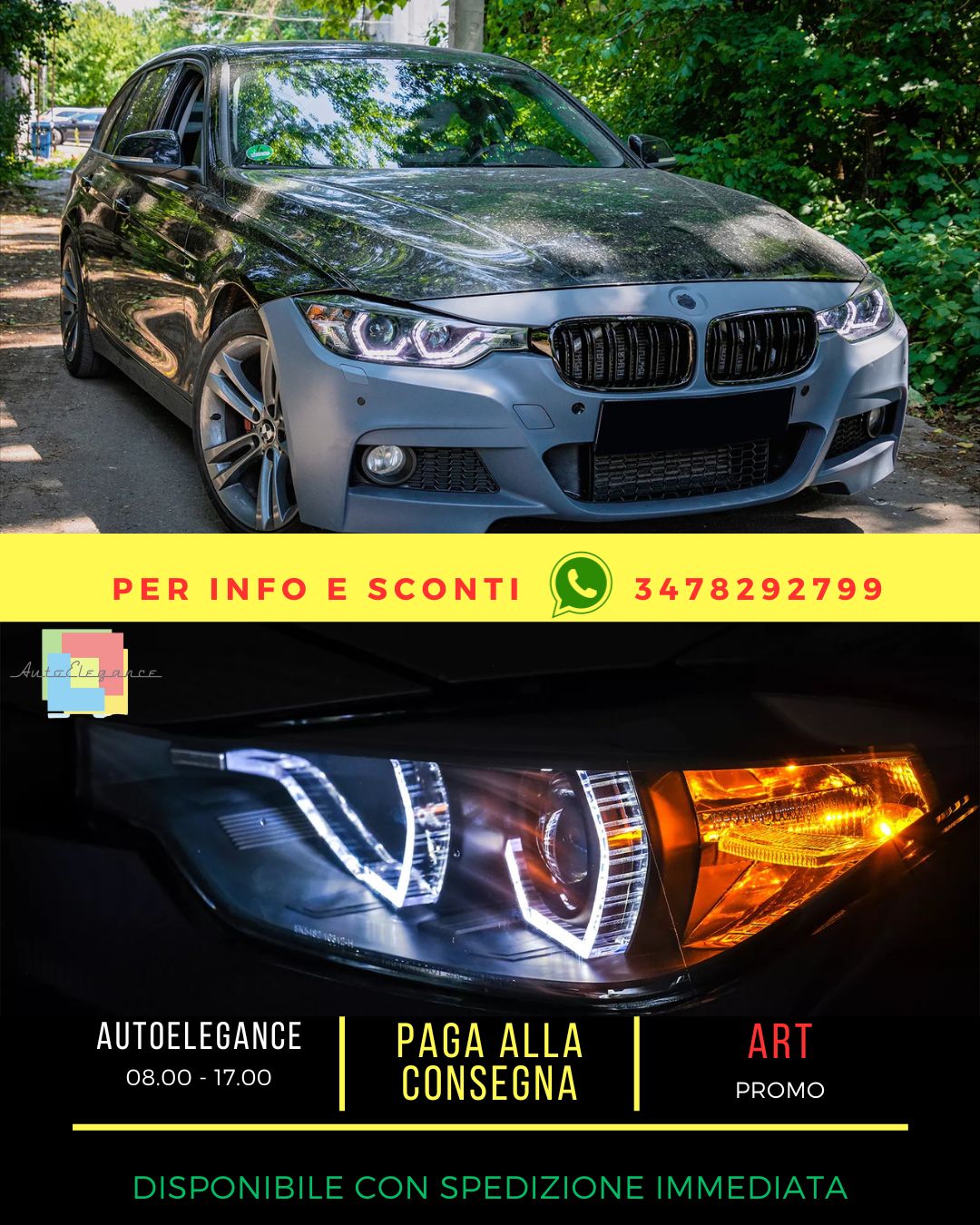 🤩Angel Eyes Fari LED DRL per BMW 3 F30 F31 Berlina Touring 10.2011-05.2015🤩