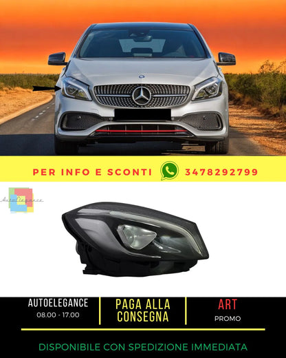 😎Fari Full LED per Mercedes Classe A W176 2012-2018 solo per Alogeni😎