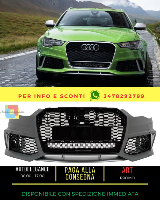 🤩Paraurti per Audi A6 C7 4G MOPF 2015-2018 RS6 look con griglia radiatore🤩