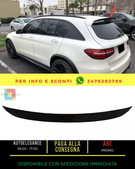 Spoiler posteriore tetto Add-On per Mercedes GLC X253 SUV 2015+ Nero lucido