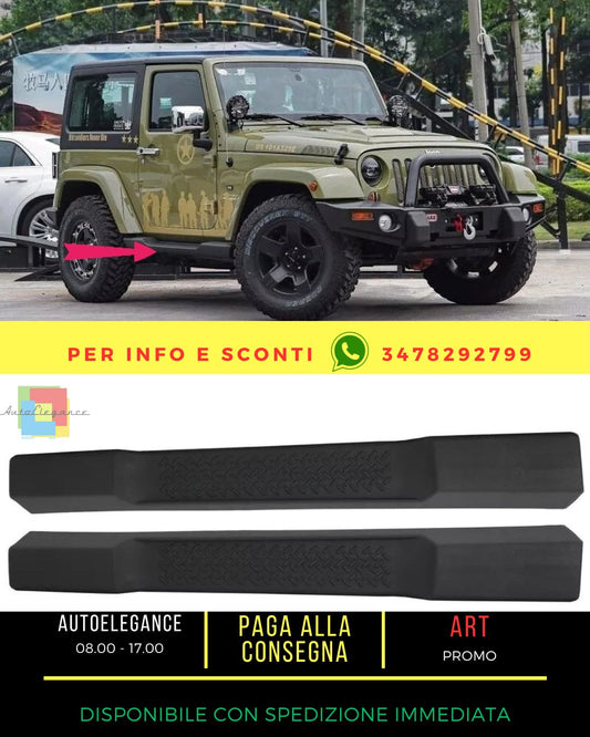 ⭐Side Steps Running Boards for Jeep Wrangler Rubicon JK 07-17 2 doors Retro Look⭐