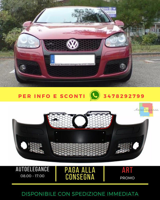 ⭐Front Bumper for VW Golf Mk5 03-07 Jetta 05-10 GTI Look Grille⭐