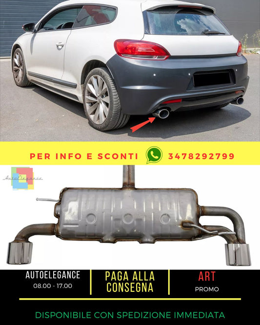 Scarico per VW Scirocco 08+ Tubi doppia uscita R Design⭐