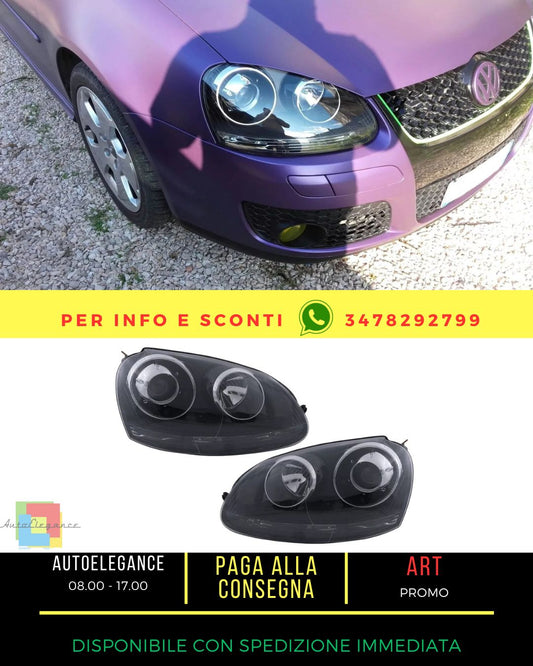 💎Look fari allo xeno per VW Golf 5 V Mk5 03-07 Jetta 05-10 GTI R32 Black Edit💎