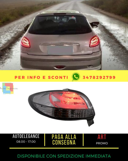✨Fanali posteriori LED per Peugeot 206 HatchBack 3 / 5 porte 1998-2004 Fumo ner✨