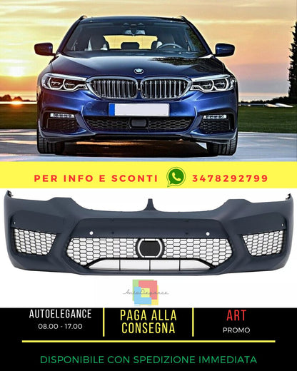 😍Paraurti per BMW Serie 5 G30 G31 berlina Touring 2017-2019 M5 Sport Look PDC😍