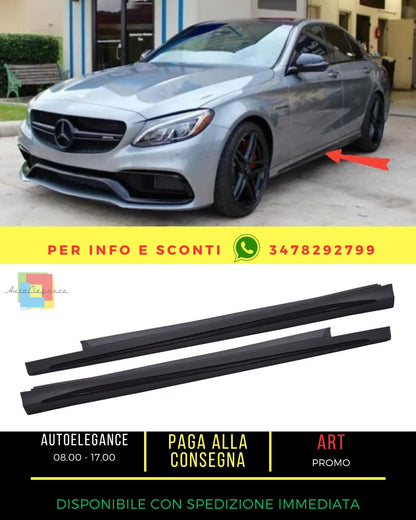 😍Minigonne Laterali per Mercedes Classe C W205 S205 14-20 Sport C63 Design😍
